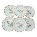 Set of six HBCM dessert plates