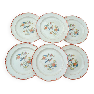 Set of six HBCM dessert plates