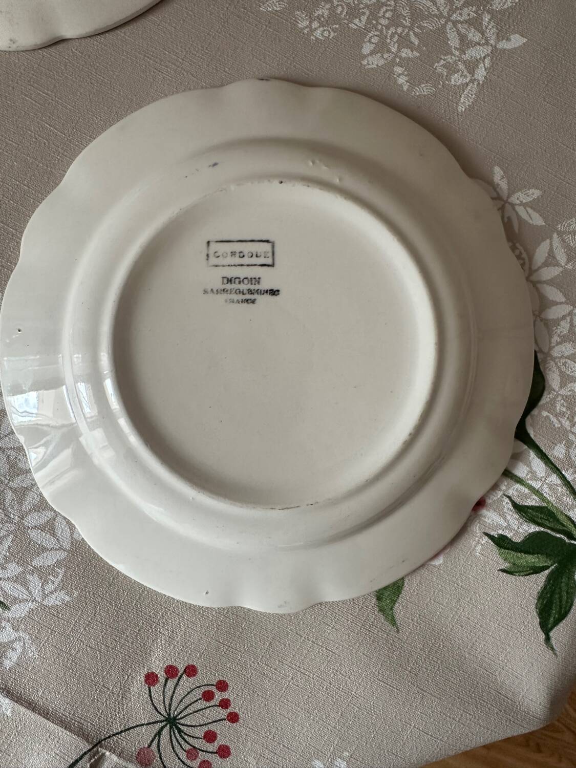 Set of 4 Vintage Digoin Sarreguemines “Cordoue” Dessert Plates – Made