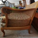 Vintage English sofa in caning