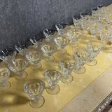 Daum France: part of a cut crystal stemware service