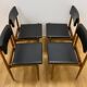 Set of four rare mid-century dining chairs, Denmark, 1970s