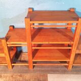 Etagère sur pied "pin" 1970s