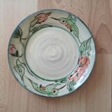 Glazed terracotta plate by Paul Jackson - English ceramist - 1980s/1990s