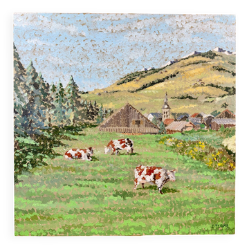 Tableau huile sur toile paysage montagnard – Didier TERME (1952)