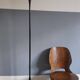Lampadaire métal laqué noir "sablier" design années 80