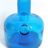 Carafe with blue Empoli stopper from the 70s Height 24.5 cm