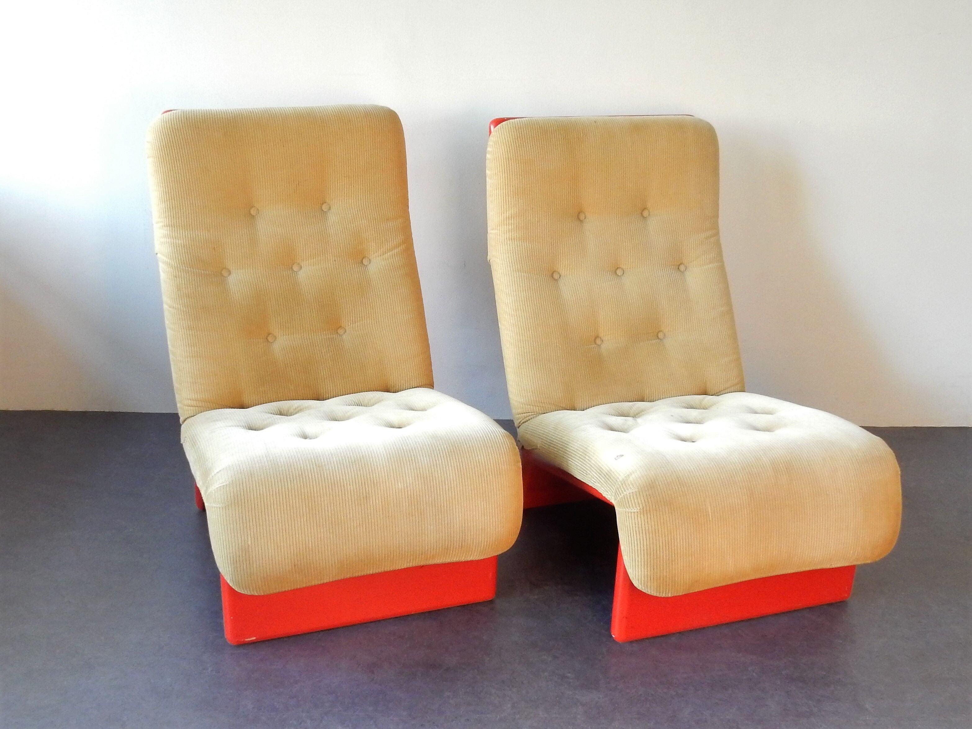 Set of 2 rare lounge chairs for Cado, Denmark 1960