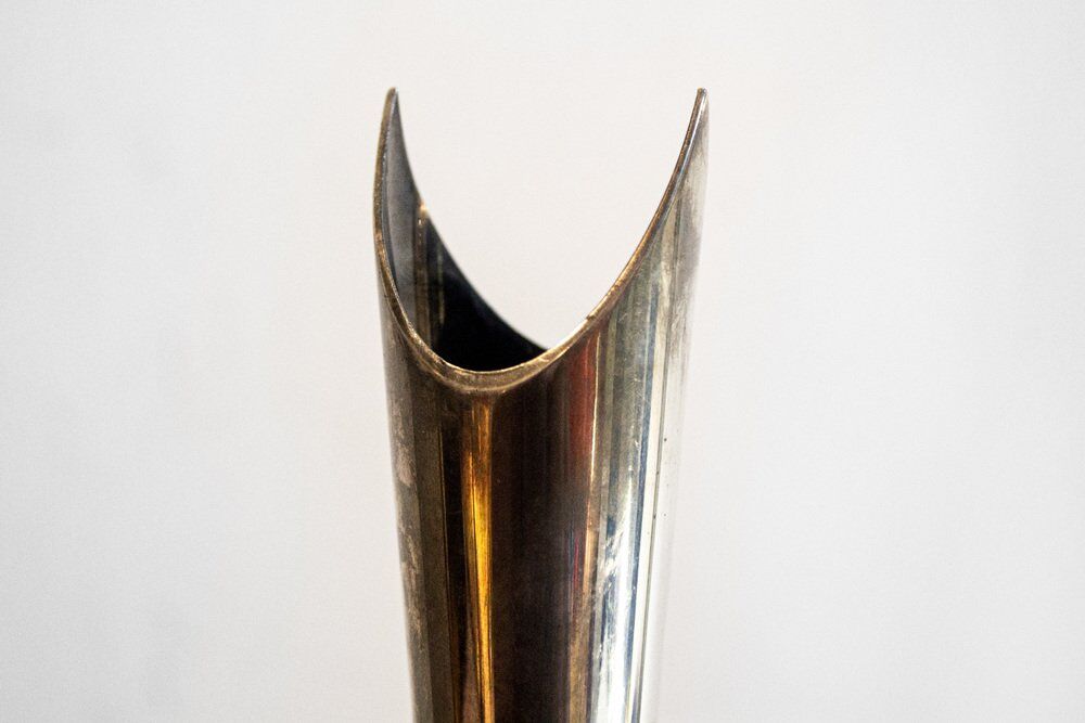 Silver-plated metal vase Cardinal by Lino Sabattini for Christofle, 1956