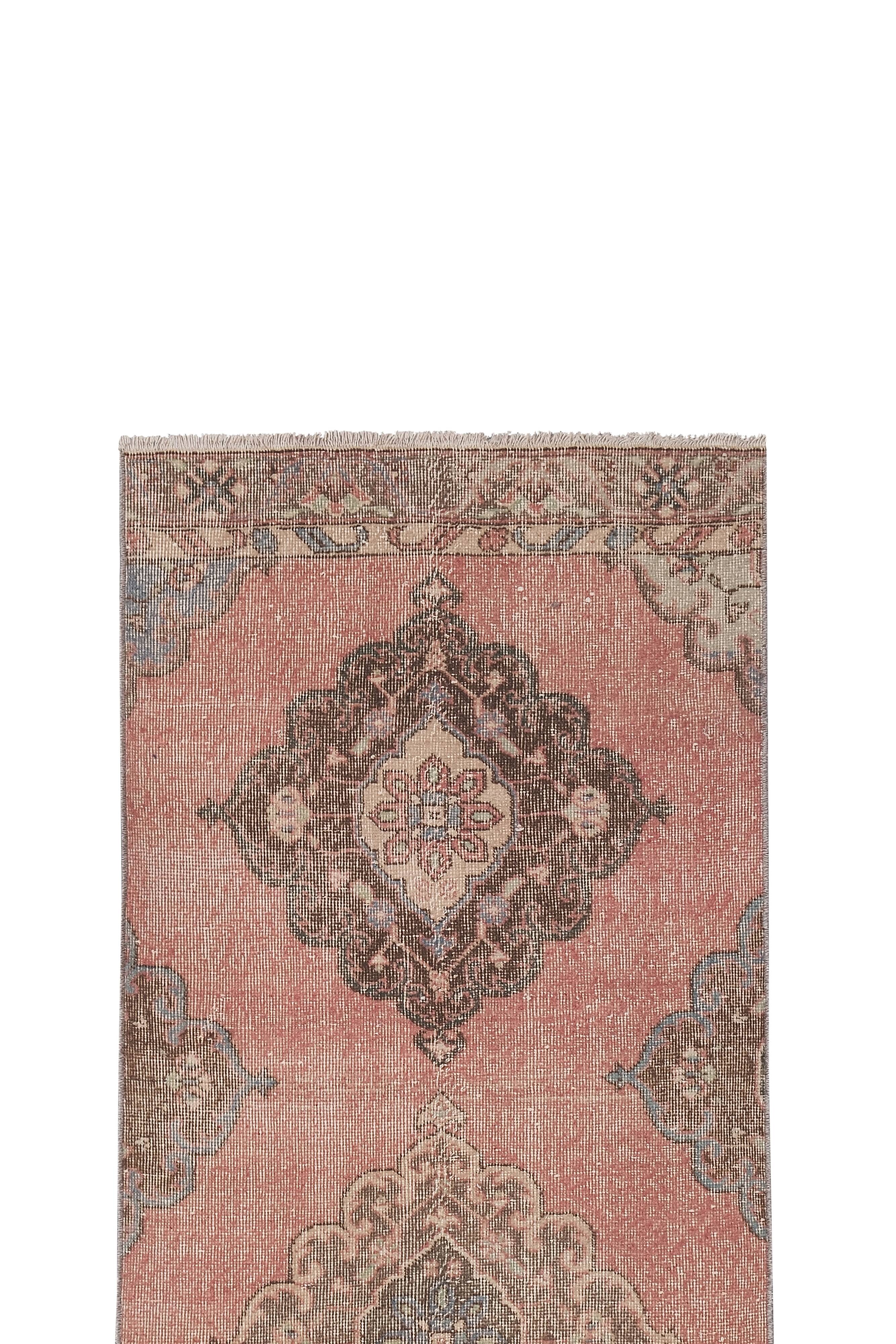 Vintage Turkish Oushak Rug Handwoven 85x740 cm