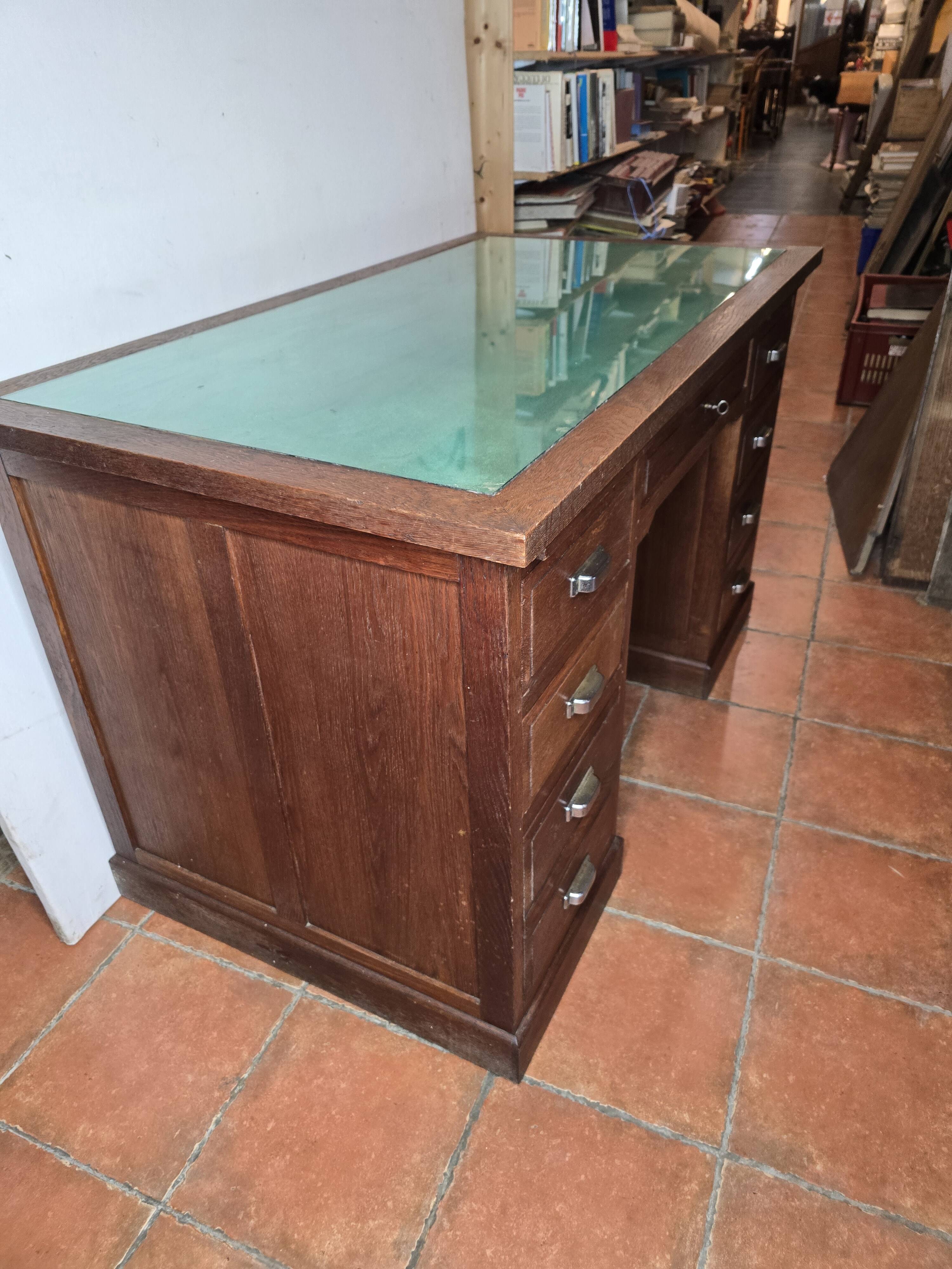 Solid oak minister's desk