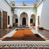 Tapis en laine pure fait main traditionnelle taille 150 x 250 cm