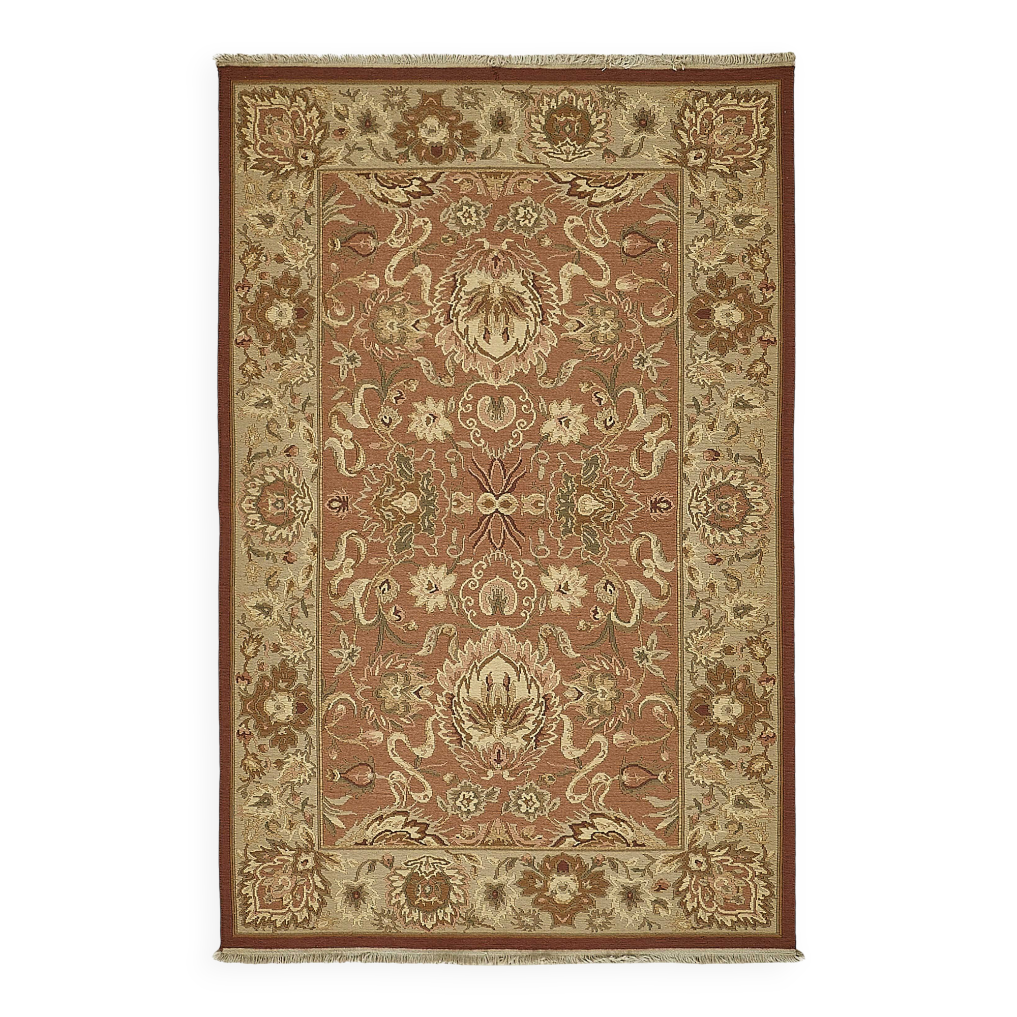 Turkish Handknotted Wool Oushak Rug 108 cm x 170 cm