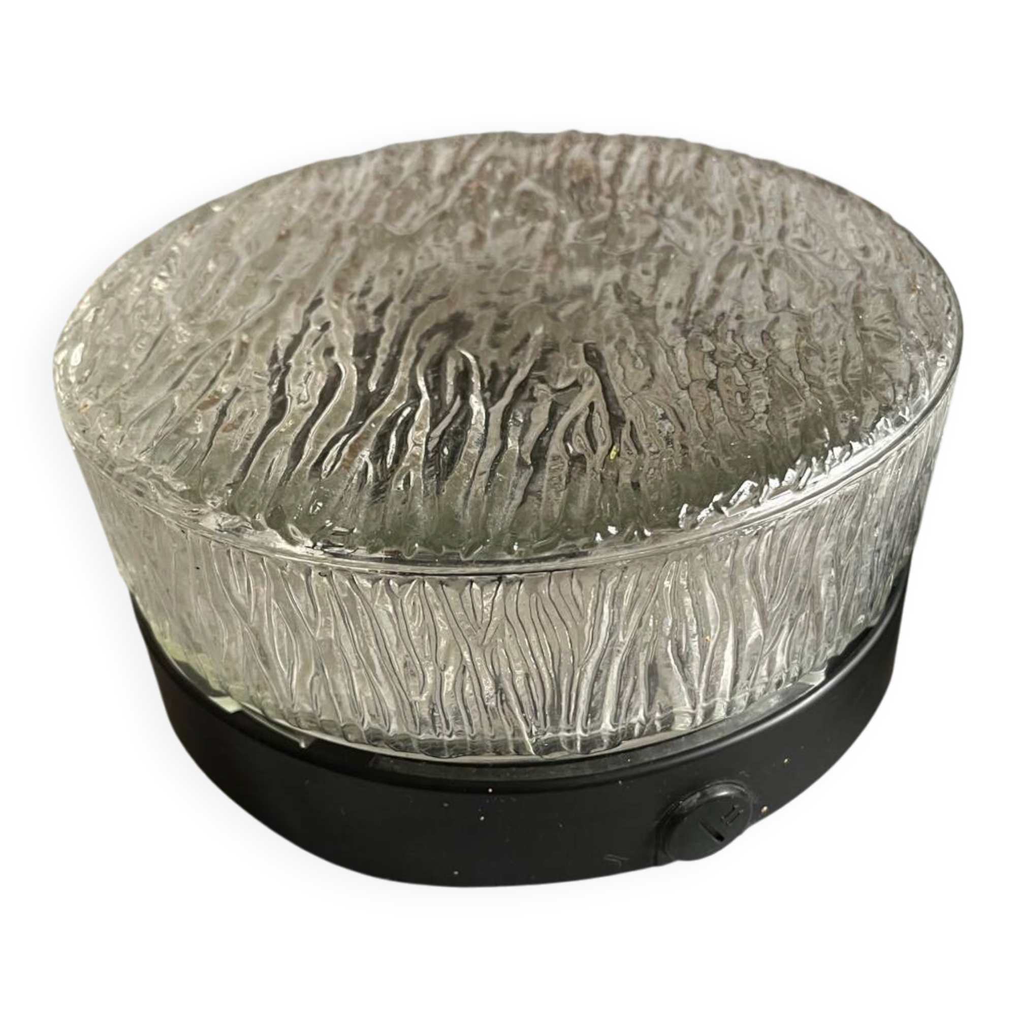 Round industrial wall light from the 1980s.