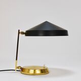 Mid-century table or desk lamp in black brass, Austria, 1960s.