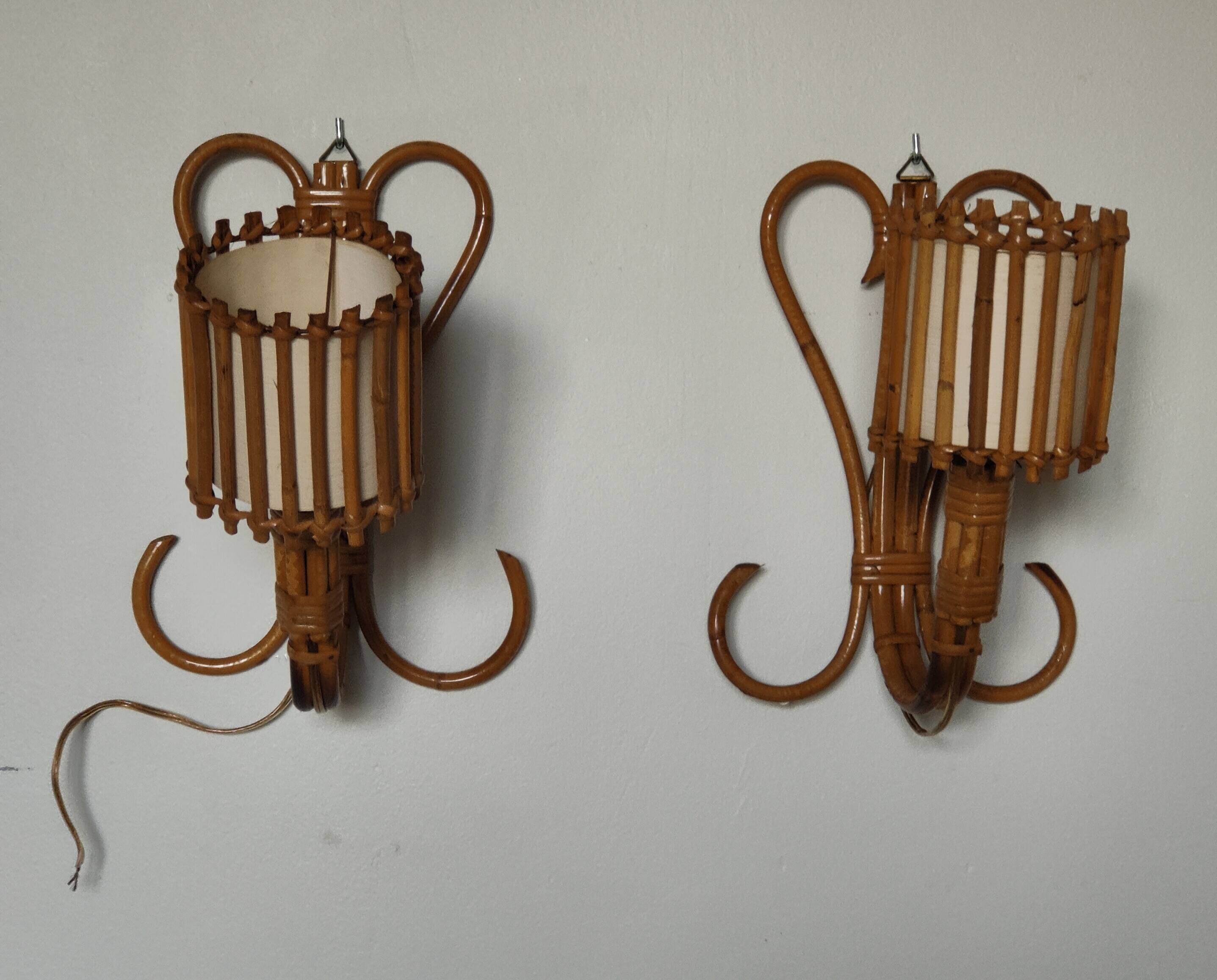 Paire d'applique torchères Louis Sognot