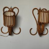 Paire d'applique torchères Louis Sognot