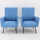 1960s Pair of Restored Italian Armchairs