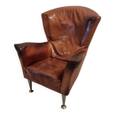 Fauteuil lounge néerlandais en cuir style Montis, années 1990