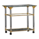 Vintage brass and lucite serving trolley, France 1960s