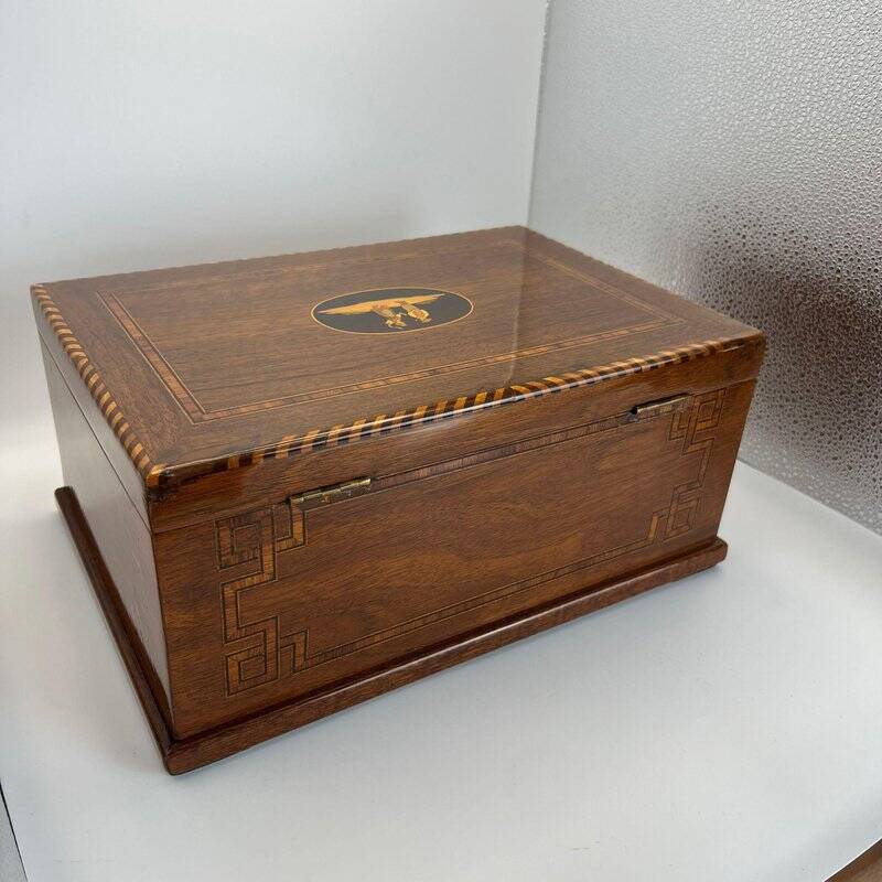 Biedermeier Box in Walnut on Oak, South Germany, 1850