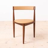Ensemble de salle à manger en teck par Hans Olsen, 4 chaises, table ronde, style danois moderne, années 1950