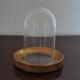 Cloche en verre avec support bois et verre