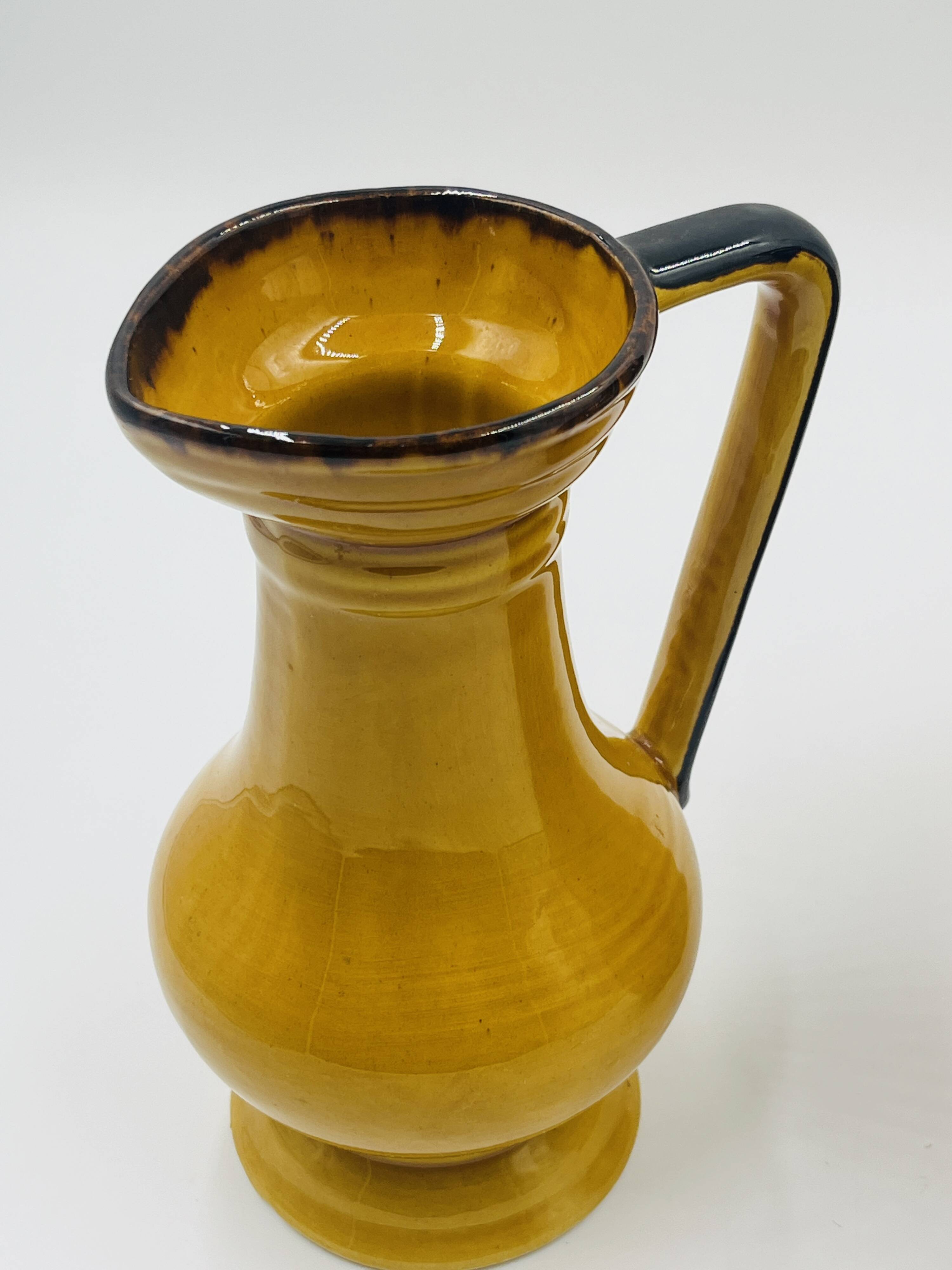 Duo de Vases Vintage Coulobres en Céramique Ocre