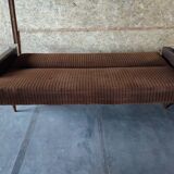 Velvet and skai sofa bed