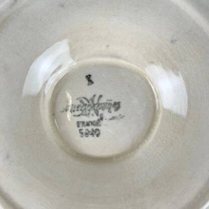 Sauceboat Sarreguemines flower pattern, first half of the 20th century.