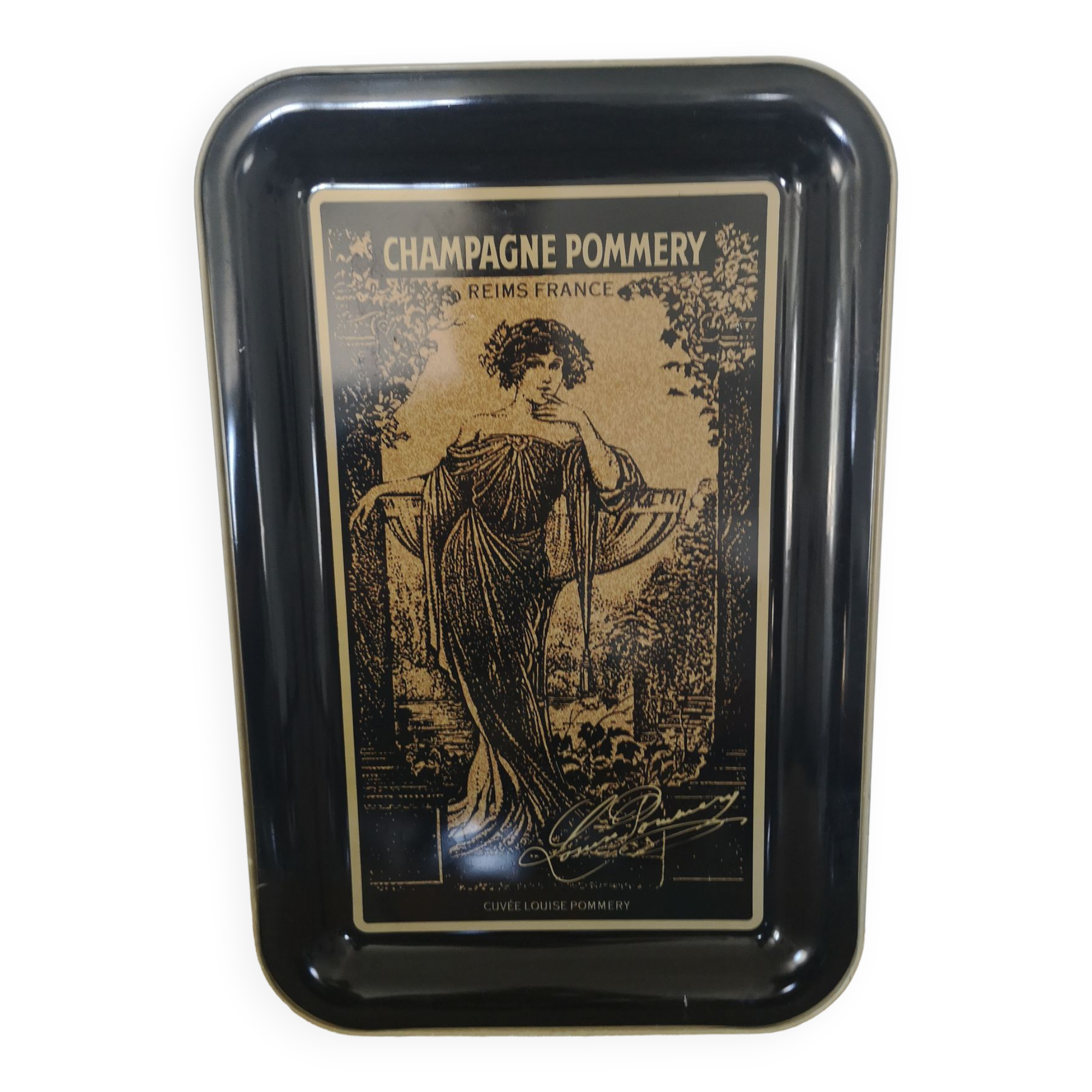 Champagne Pommery Reims advertising tray