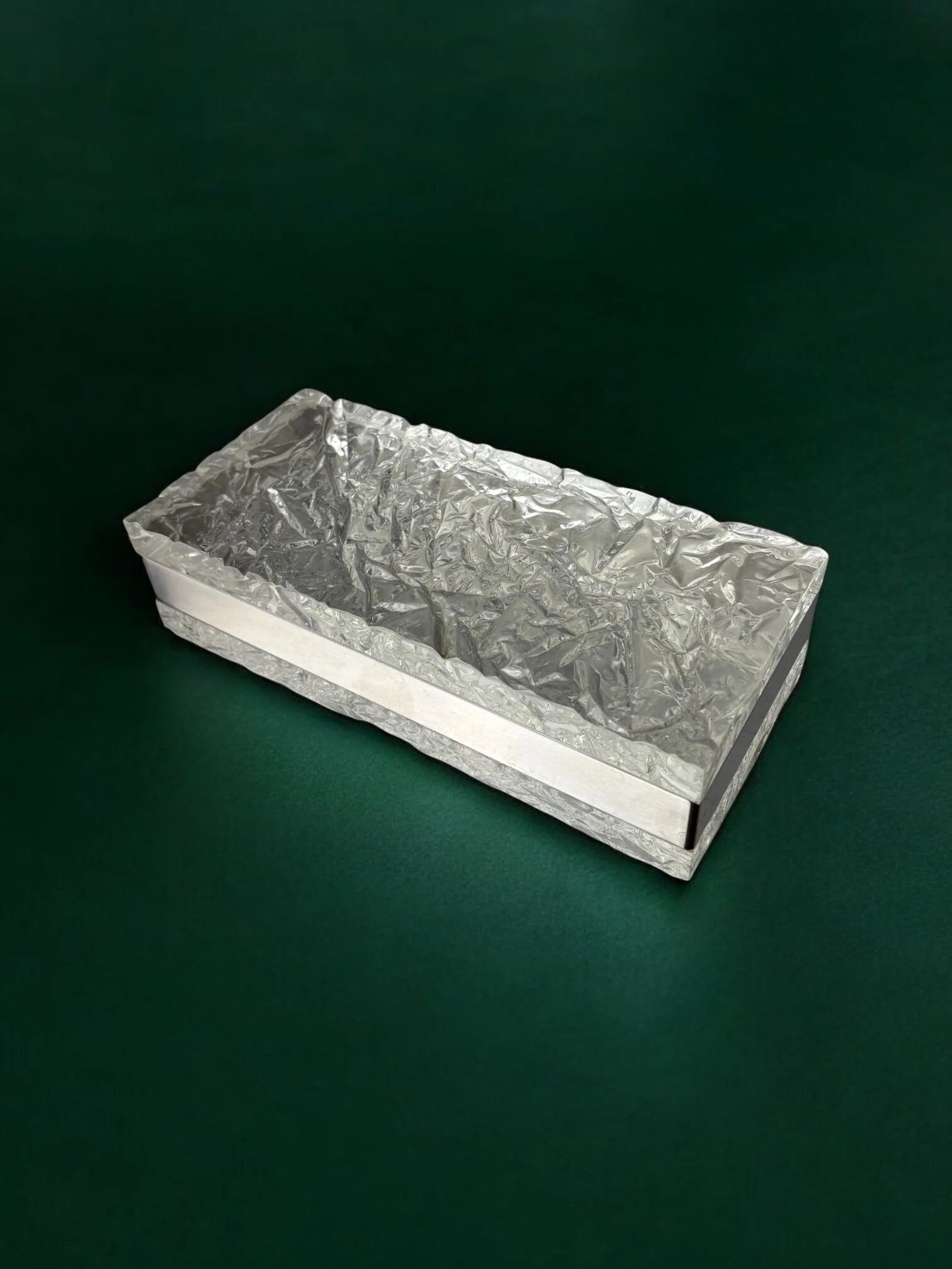 Willy Rizzo style ice effect Lucite vanity box, Italy, 1970s