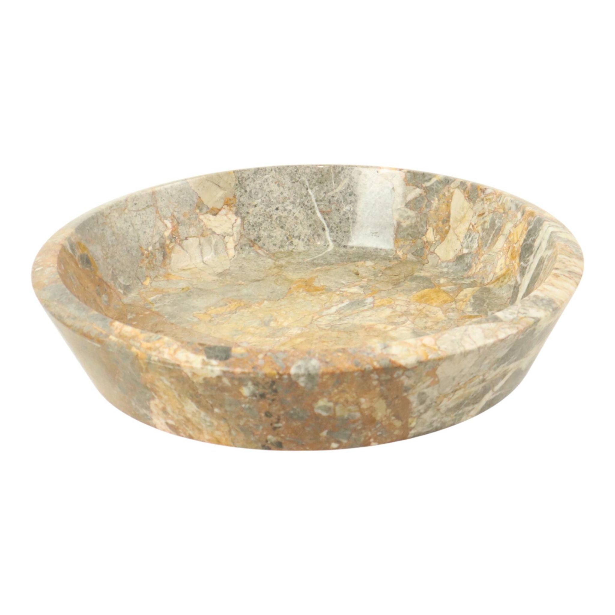 Heavy Large Marble Fruit Bowl XL Natural Stone 40cm