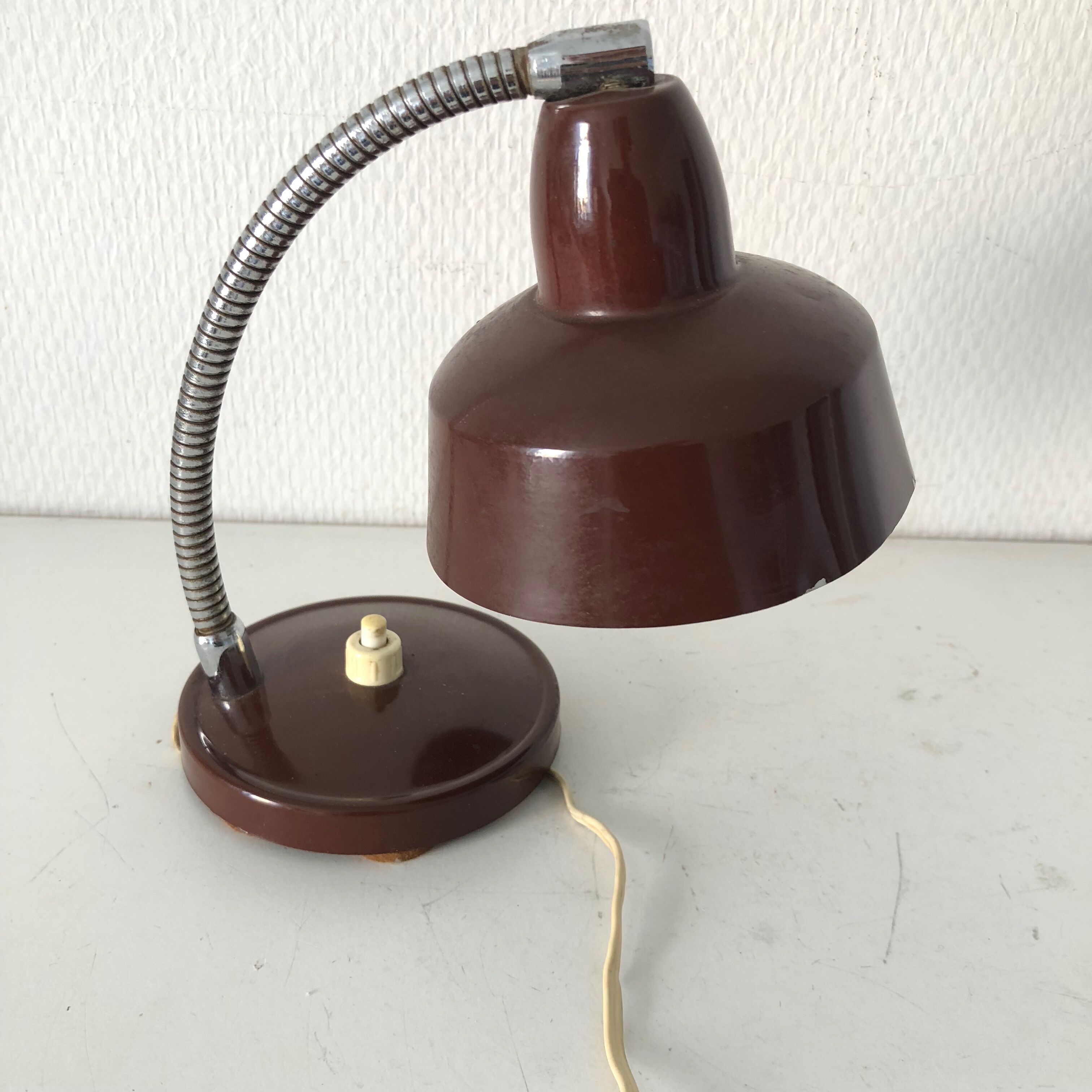 Chocolate bedside lamp 1960