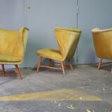 Yellow green trio of drivers at Danish flesh wing ears Elias Svedberg years 50/60