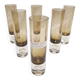 Smoked glass flutes pierre schneider