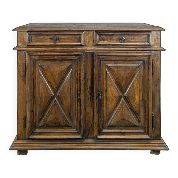 Buffet Haut en Noyer massif époque Louis XIV fin XVIIème