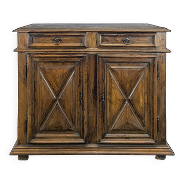 Buffet Haut en Noyer massif époque Louis XIV fin XVIIème