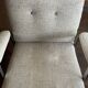Fauteuil en tissus et métal chromé des années 70/80