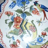 Decorative ceramic bird and cornucopia plate