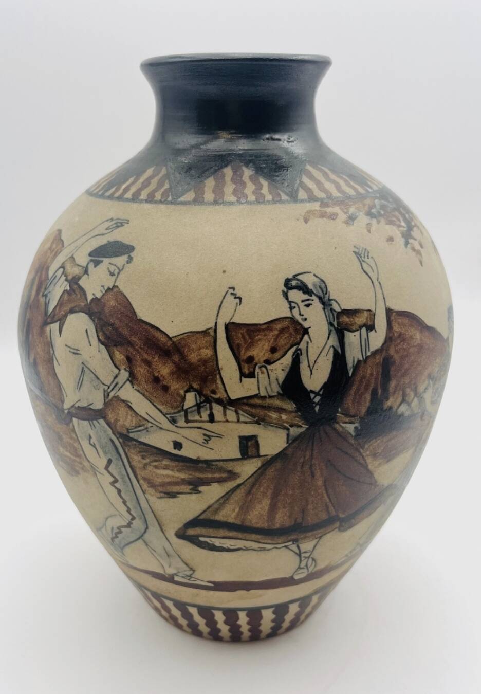 Vase boule en grès de Cibourg signé Pedro Garcia de Diego -637004