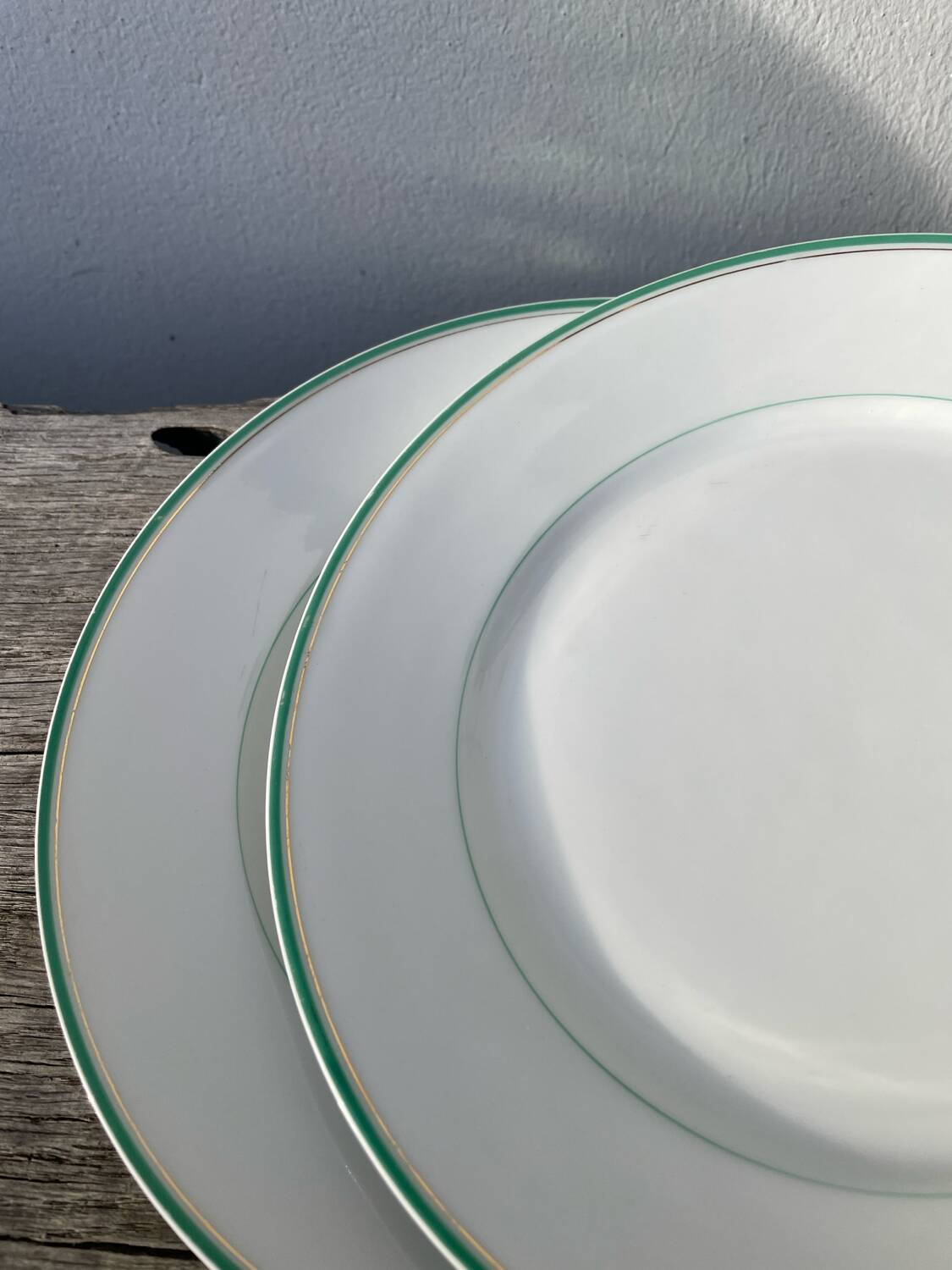 Pair of Parisian porcelain dinner plates