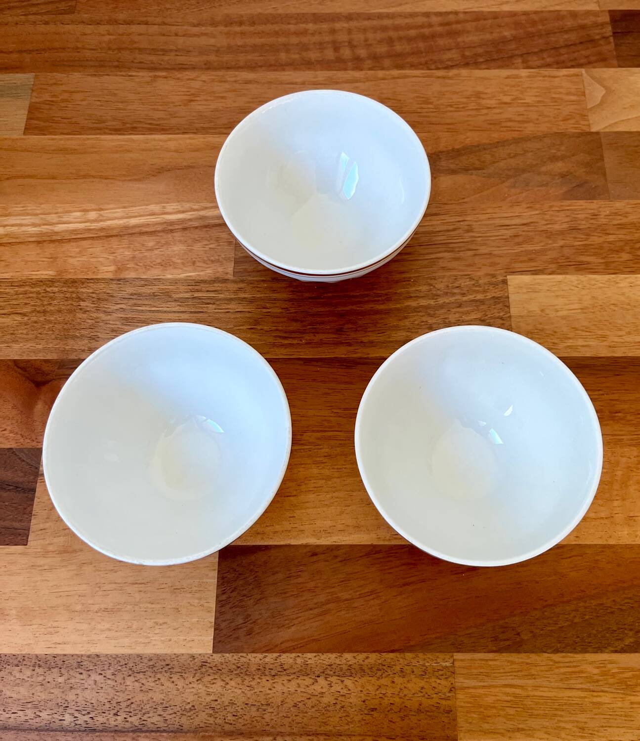 Antique faceted bowls