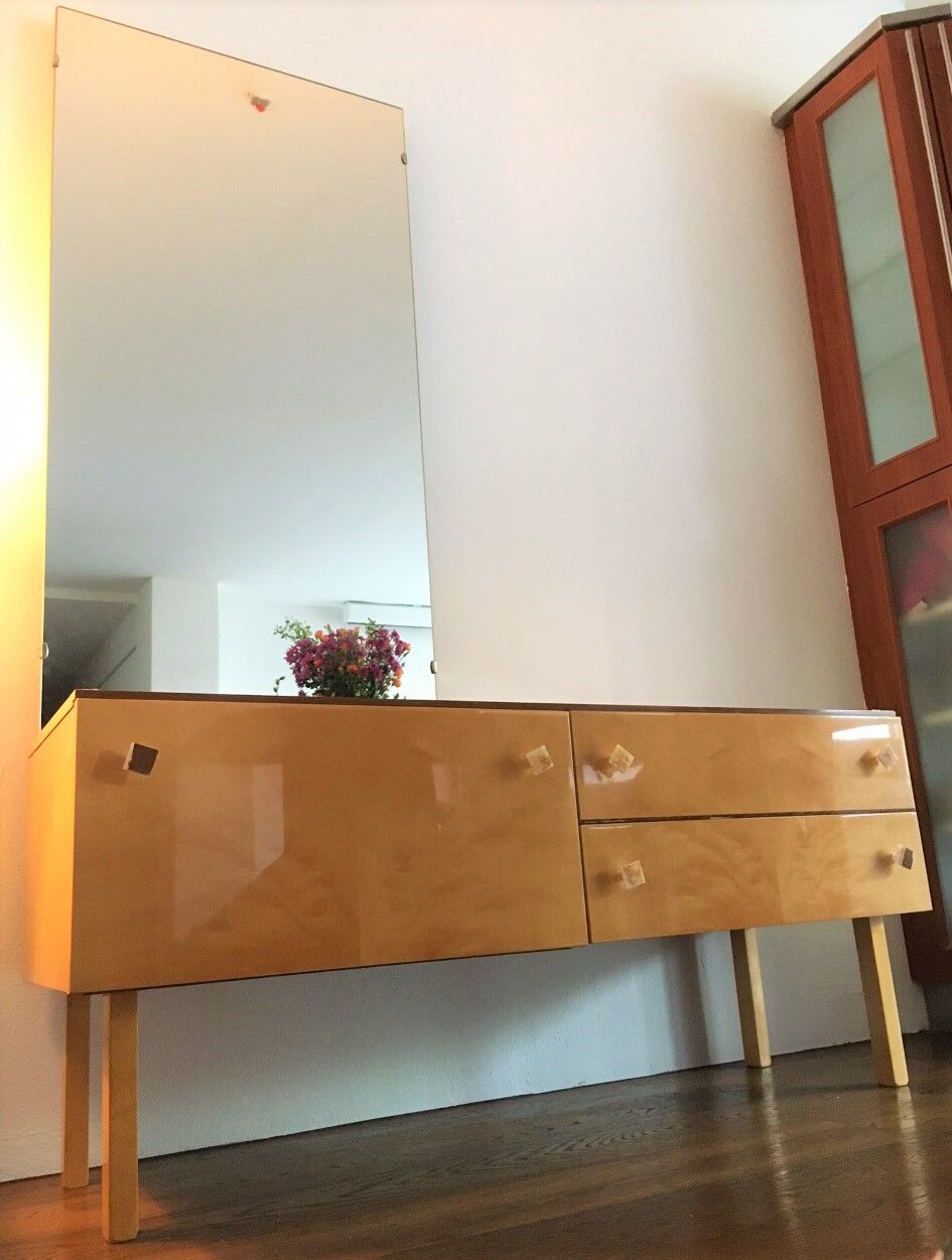 Dressing table in a 1.20m x 1.70m and vintage mirror, 1960's