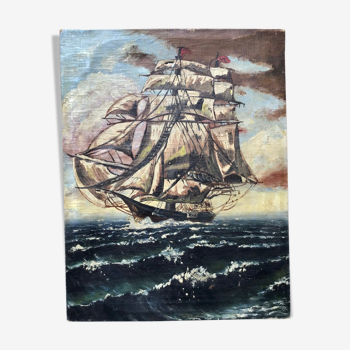 Tableau ancien, Marine début XX siècle