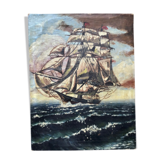 Tableau ancien, Marine début XX siècle