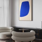 Large blue painting "Not a circle" 100x73 cm