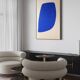 Large blue painting "Not a circle" 100x73 cm