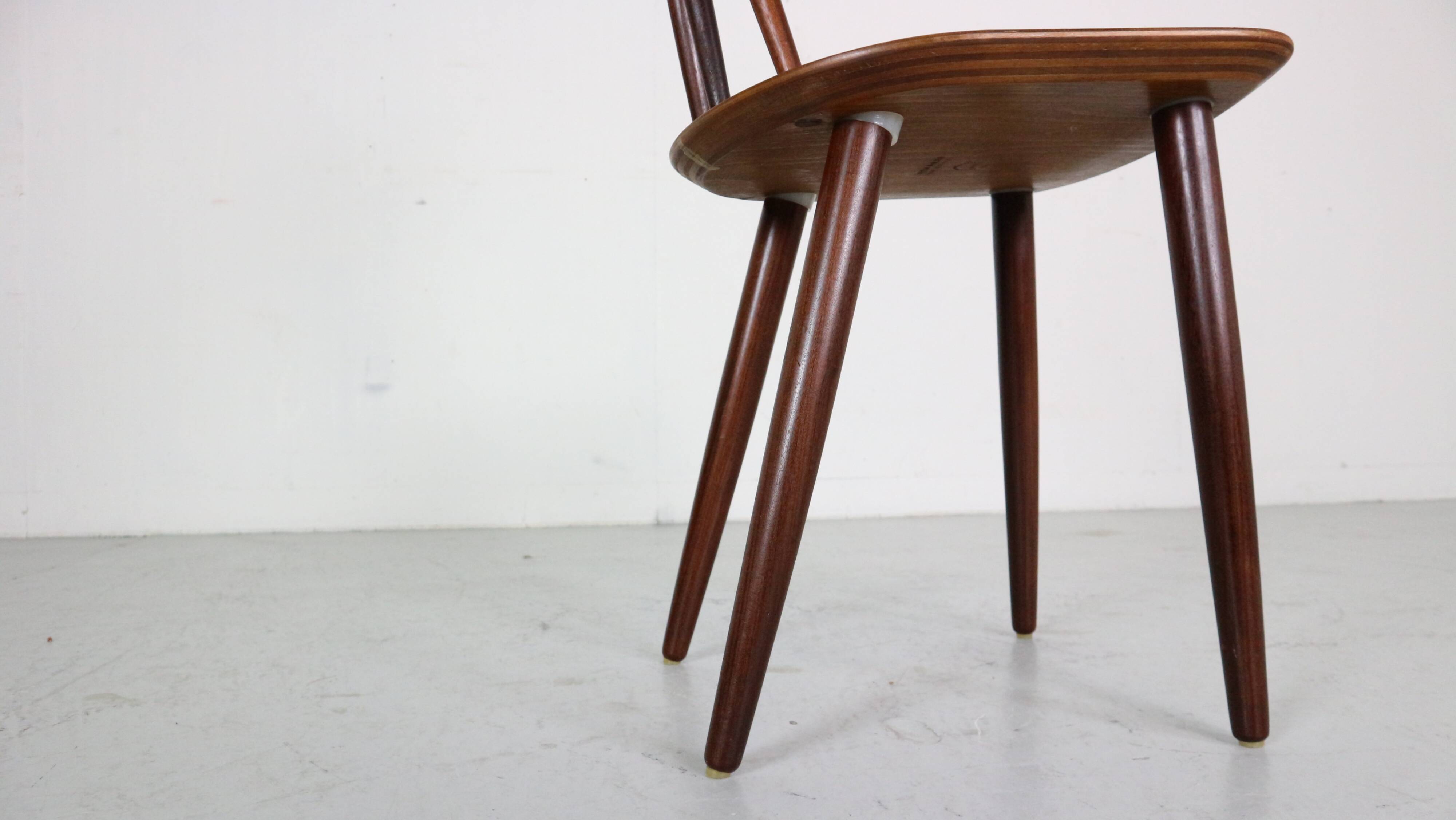 Poul Volther Set Of 6 Dinning Room Chairs "3705" For Fremel Røjle, Denmark, 1960