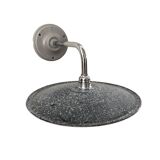 Wall light in gray enameled sheet metal